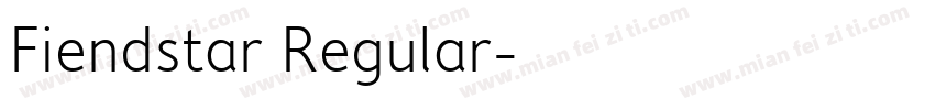 Fiendstar Regular字体转换